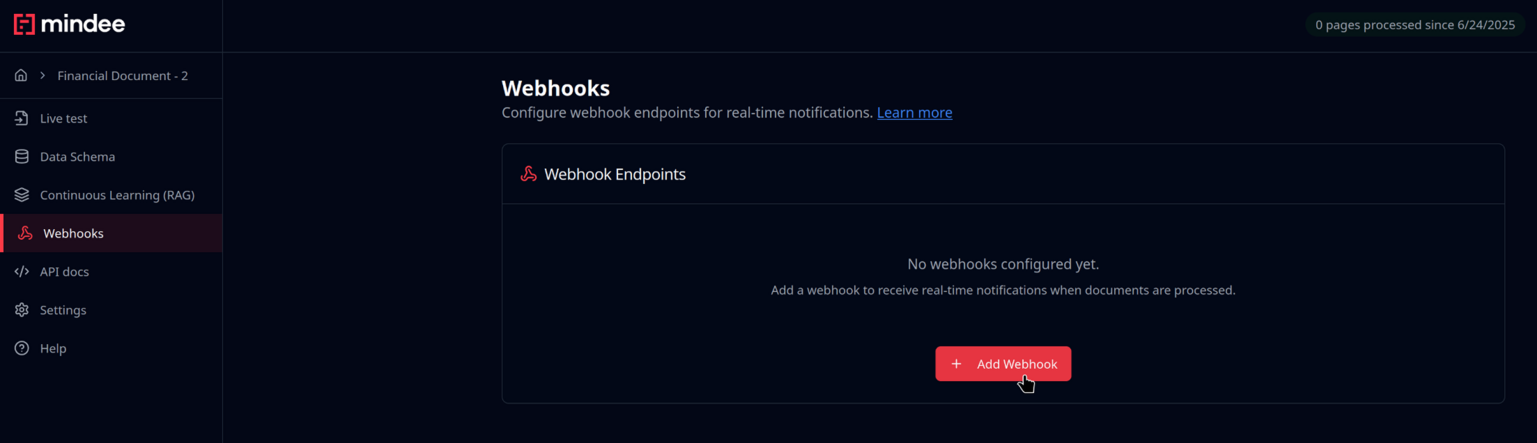 adding a webhook endpoint